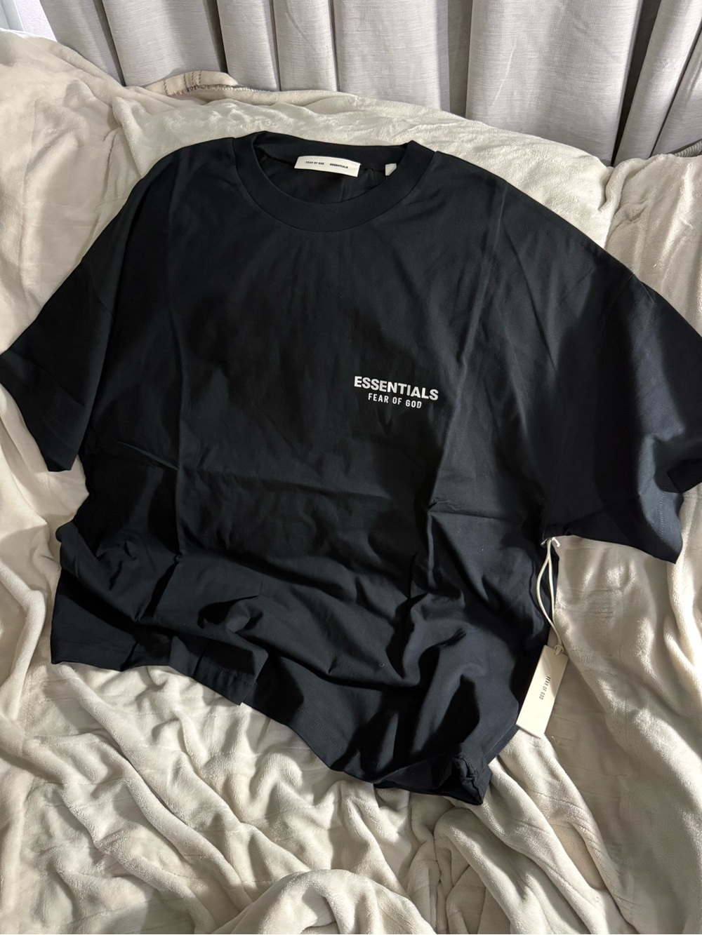 Fear of God Essentials Black Logo Tee Oversized Fit